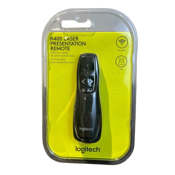 New Logitech R400 Laser Presentation Remote - Black (910-001354) - Picture 1 of 2